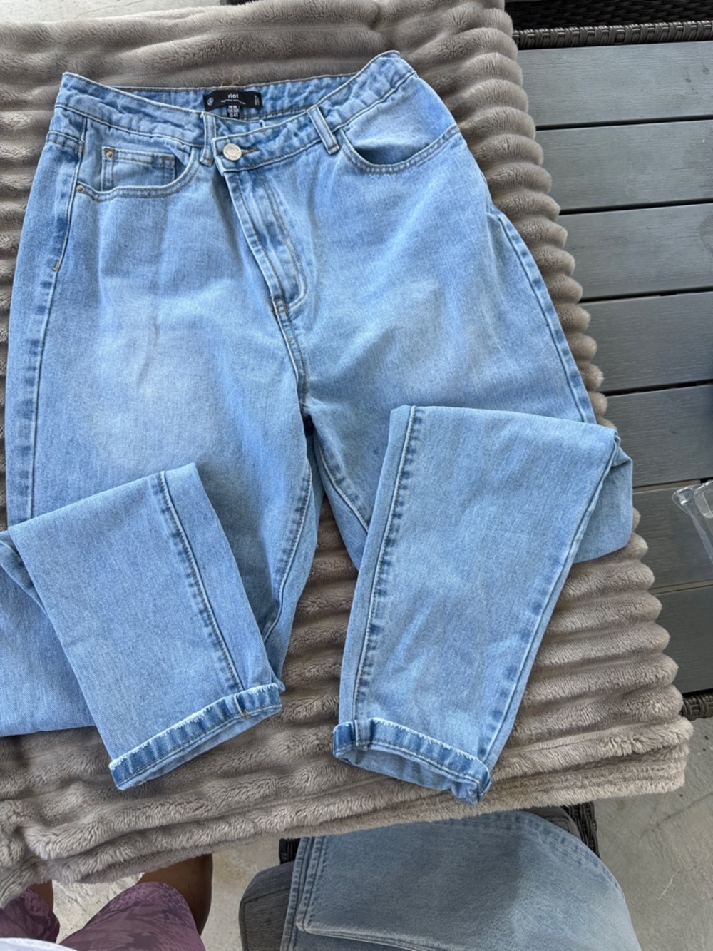 Missguided Light Blue Boyfriend Jeans - Relaxed High Rise